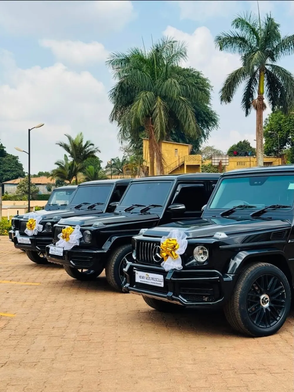 G-Class wedding cars for Henry and Priscilla
