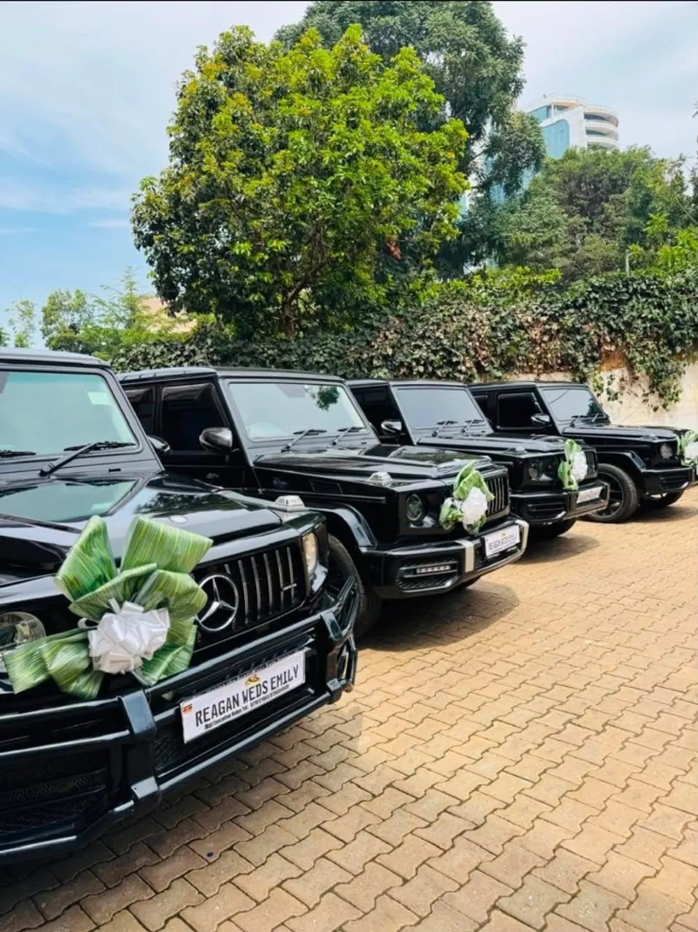 G-Class convoy dressed for Reagan and Emily